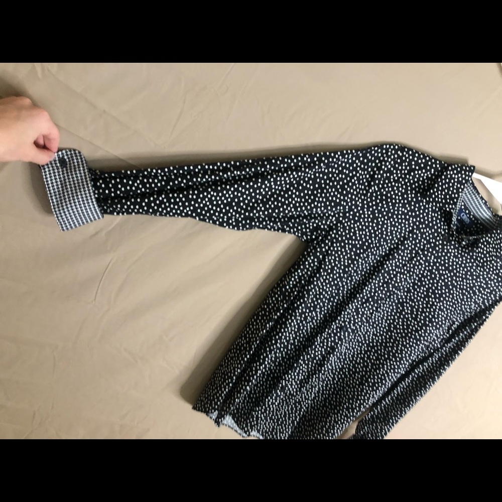 Polka dot button down